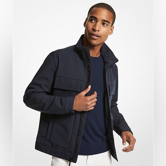 Michael Kors Men's Belgravia Woven Zip-Up Jacket Black Size S - Picture 14 of 16